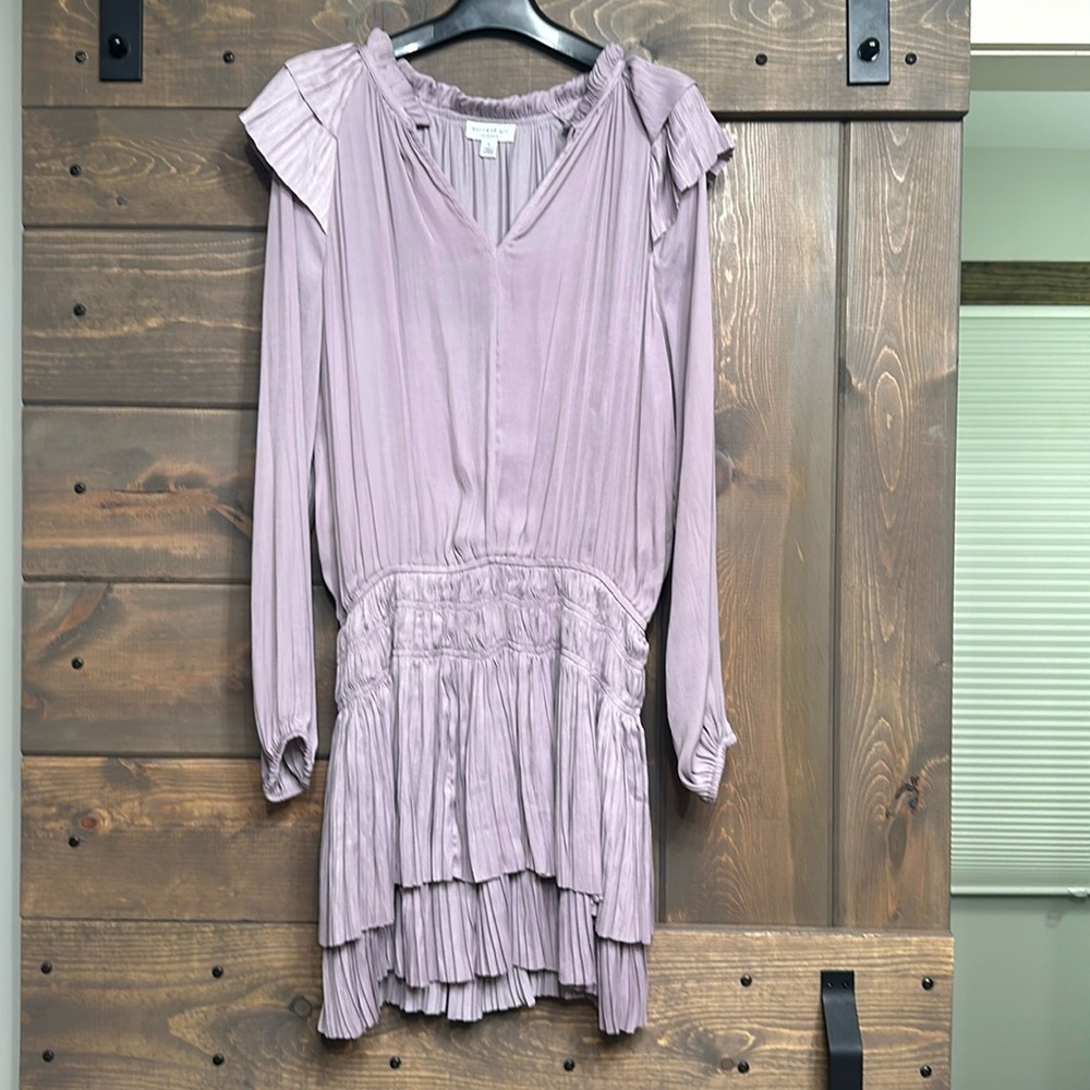 Current air pleaded mini dress, size S. Lavender